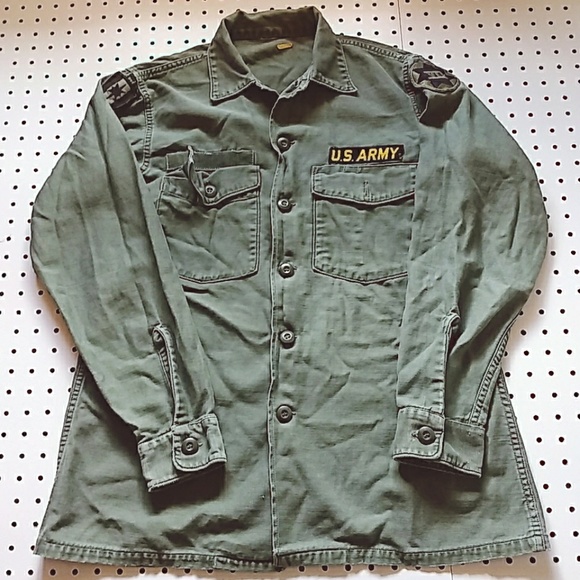 USA Military Other - Vintage 1960s Vietnam Era Field Shirt, Army Green